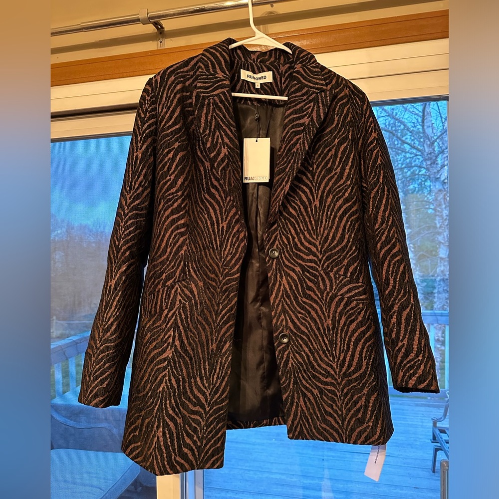 Rumored New WITH TAGS Zebra Blazer and Pants Set small size